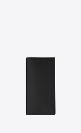 SAINT LAURENT Fragments Petite Maroquinerie Homme portefeuille continental fragments en cuir et à bordures brillantes noirs a_V4